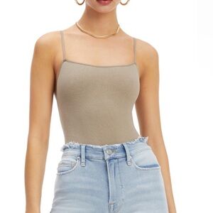 NWT Good American Skinny Strap Seamless Bodysuit Size 1/2